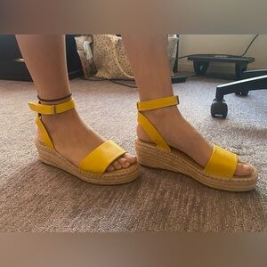 Yellow Jessica Simpson Espadrille Wedges (brand new)